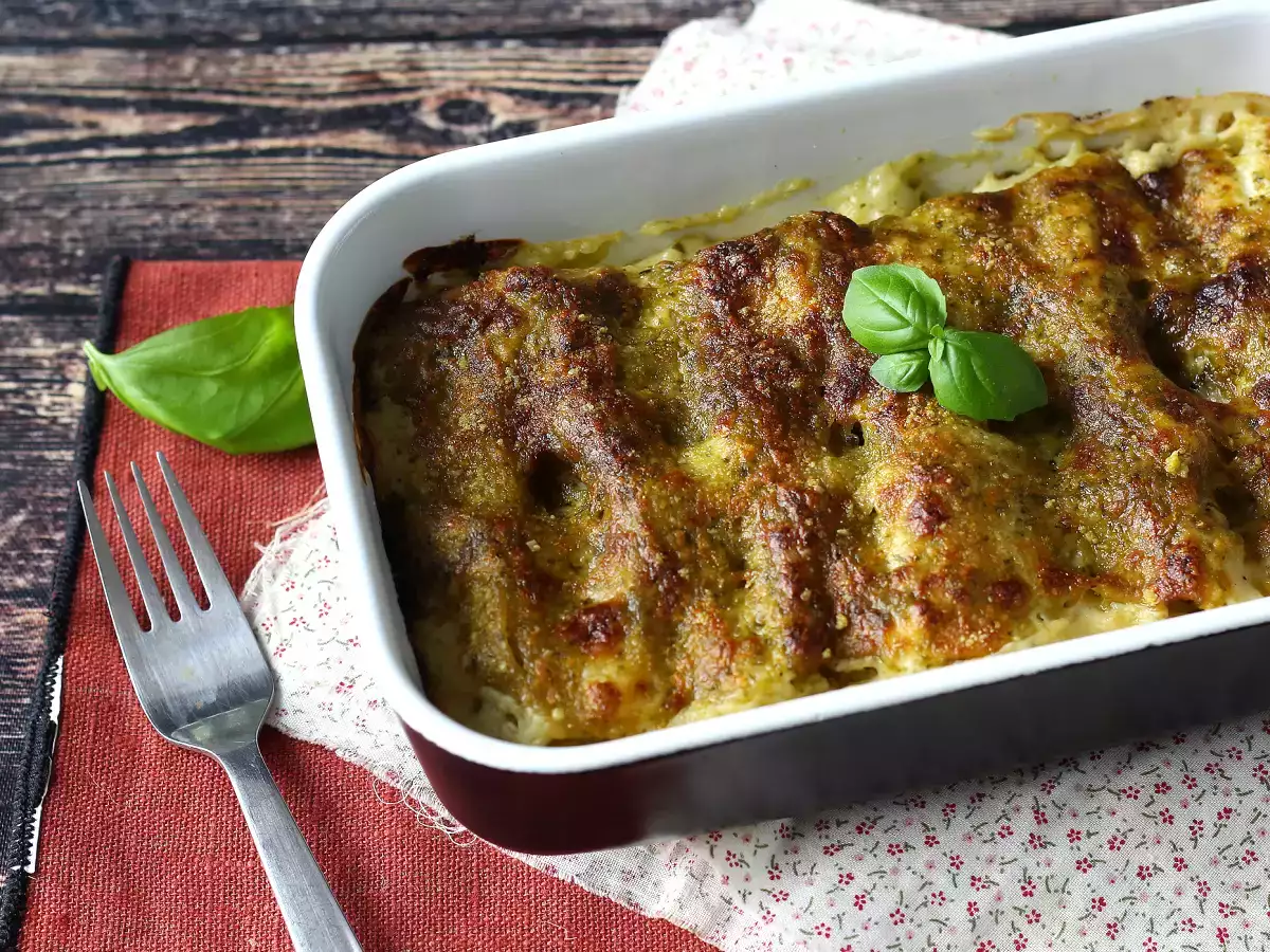 Krémové pesto cannelloni au gratin: snadný a chutný recept - foto 3