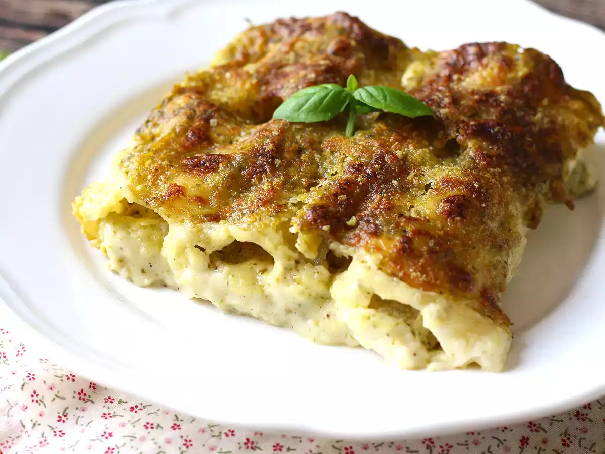 Krémové pesto cannelloni au gratin: snadný a chutný recept - foto 6