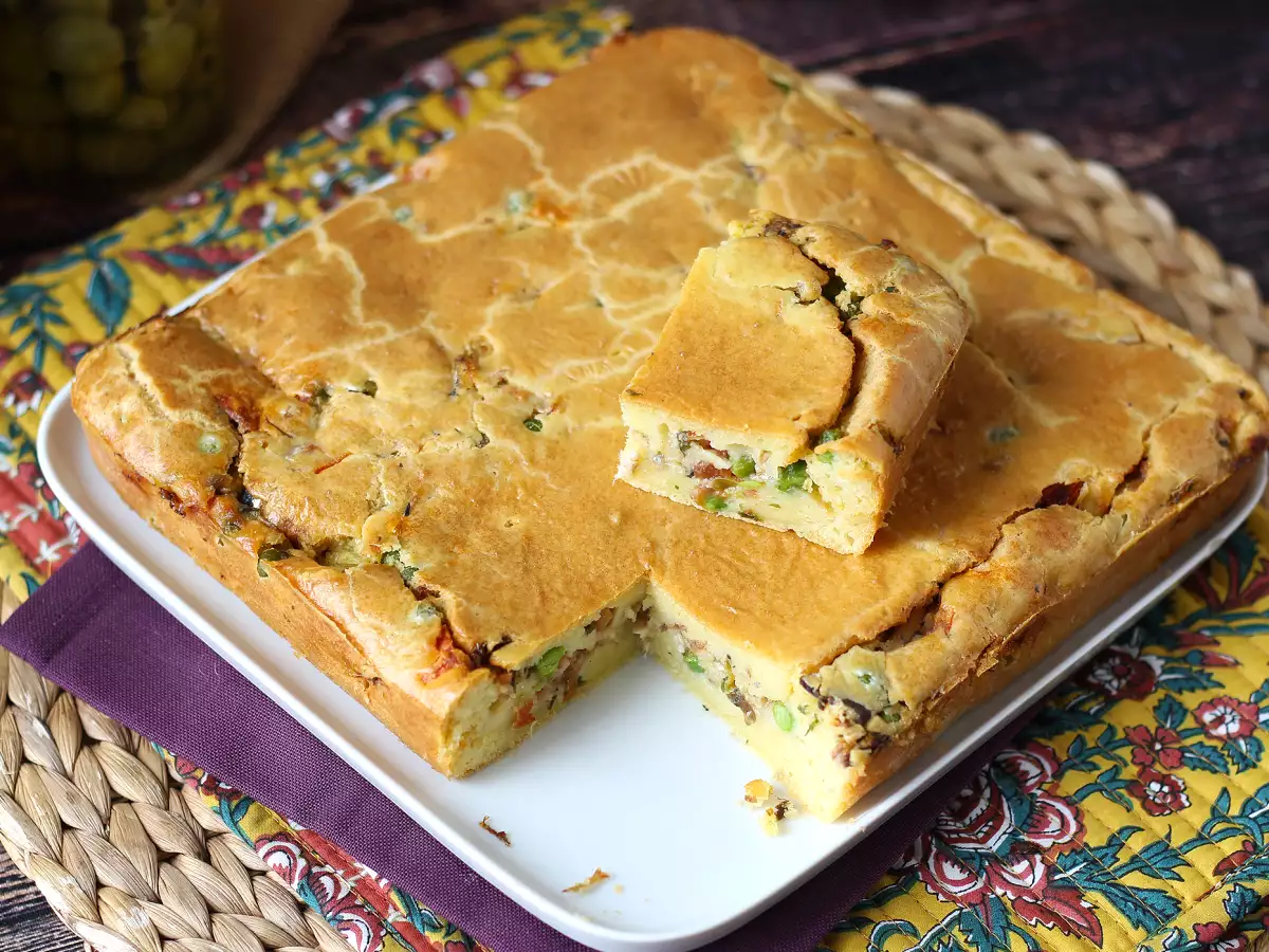 Krémový sardinkový slaný koláč z mixéru: snadný a nadýchaný - foto 5