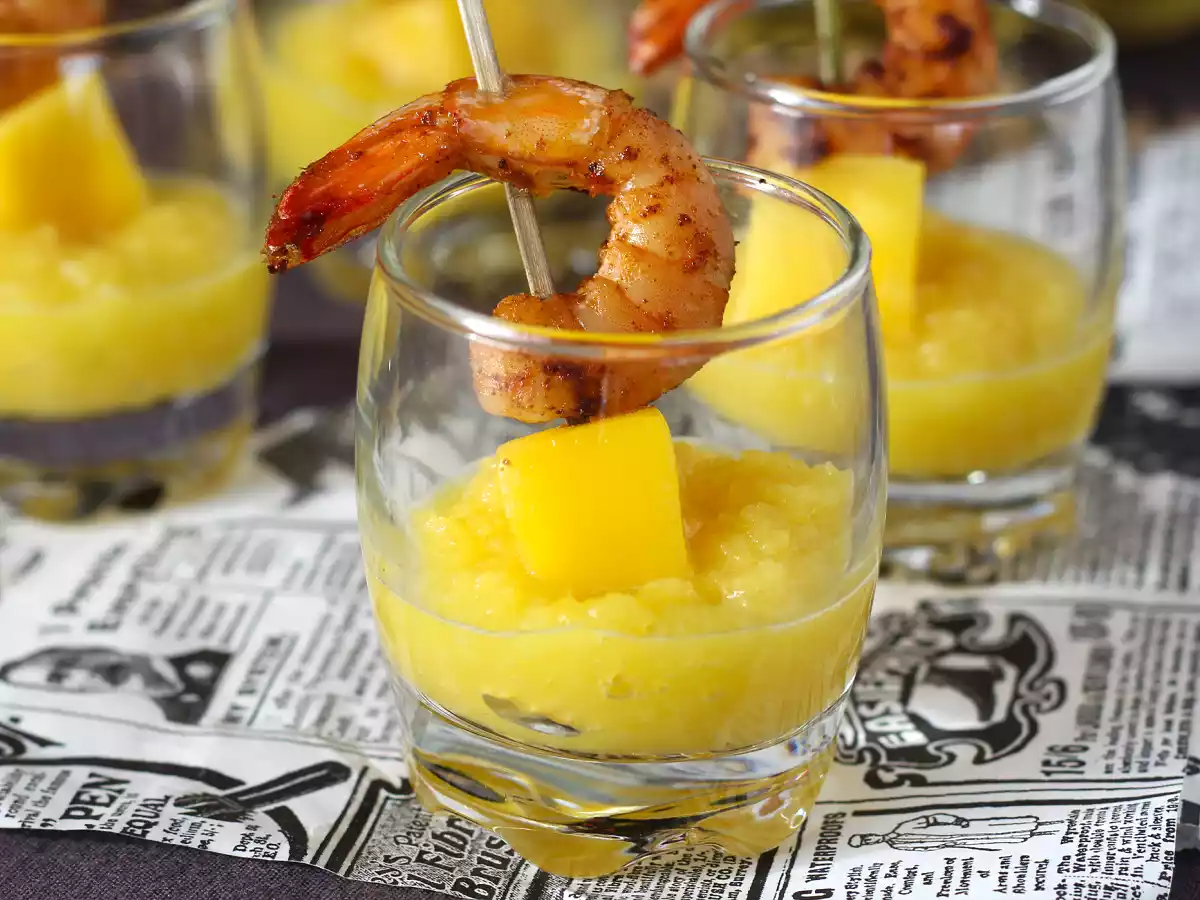 Krevety a mangové verriny pro sladký a slaný aperitiv - foto 2