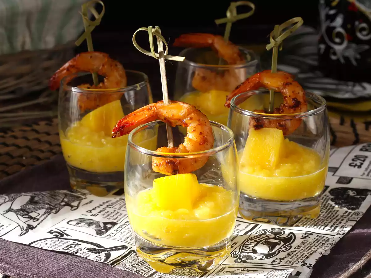 Krevety a mangové verriny pro sladký a slaný aperitiv - foto 3