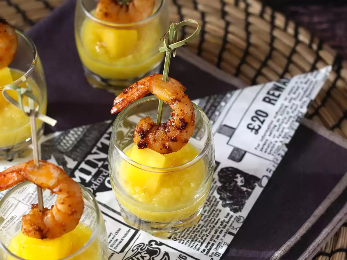 Krevety a mangové verriny pro sladký a slaný aperitiv - foto 4