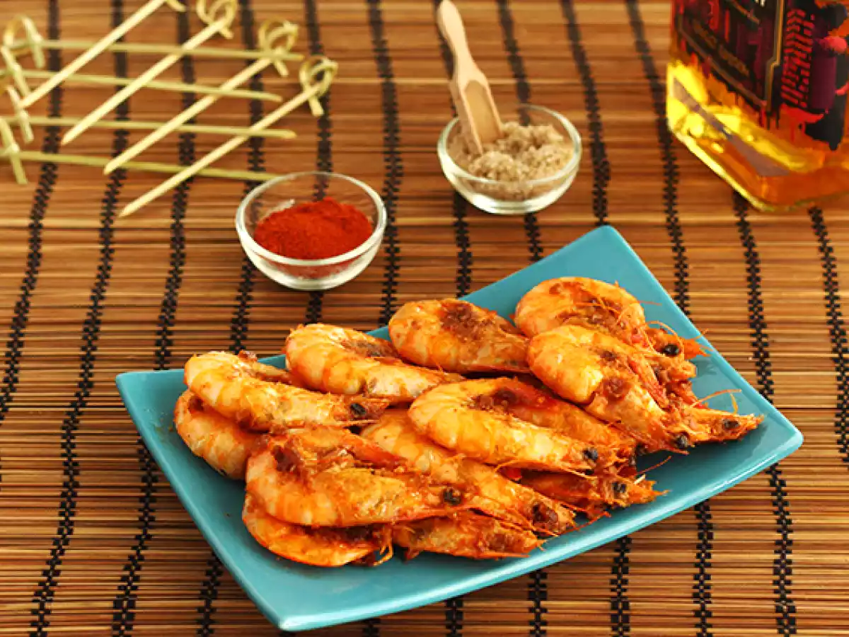 Krevety flambované ve whisky, recept v detailech