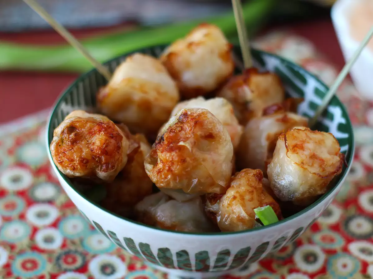 Krevety v těstíčku ve stylu spring rolls v horkovzdušné fritéze - foto 4