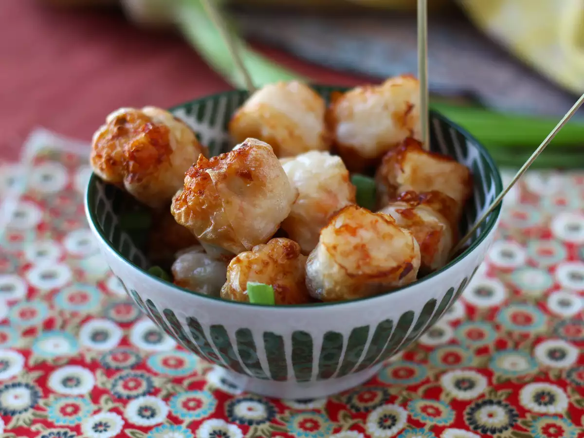 Krevety v těstíčku ve stylu spring rolls v horkovzdušné fritéze - foto 6
