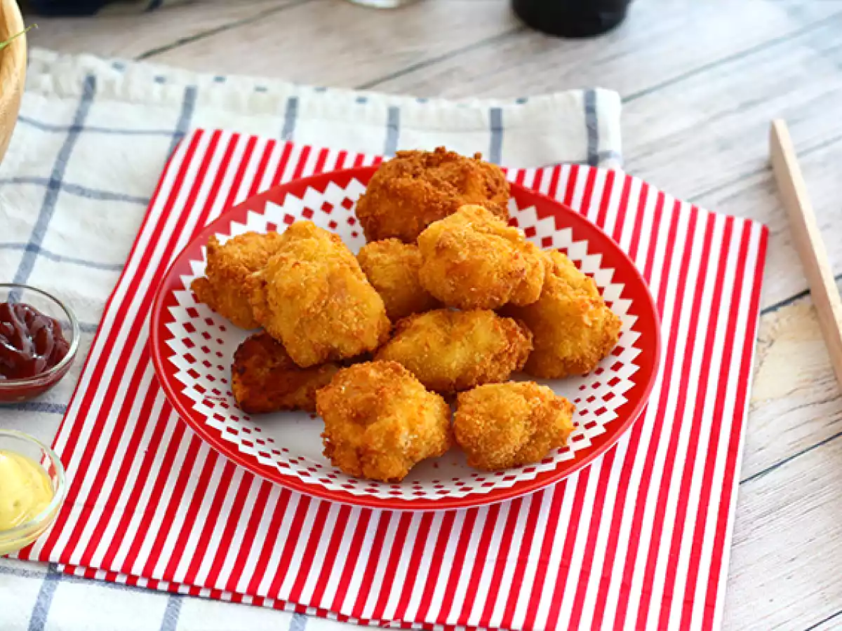 Krokety z těstovin s šunkou a sýrem