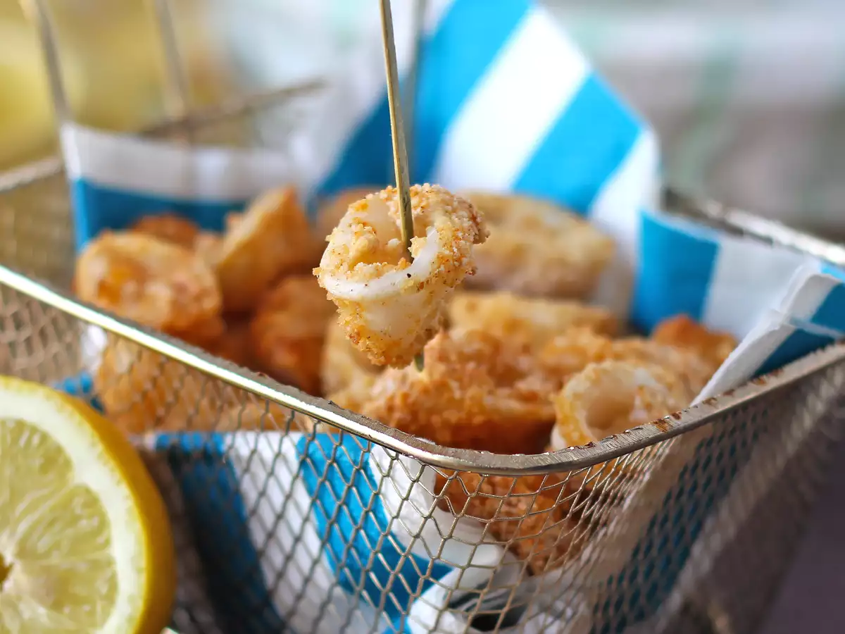 Kroužky chobotnice ve fritéze křupavé a lehké - foto 6