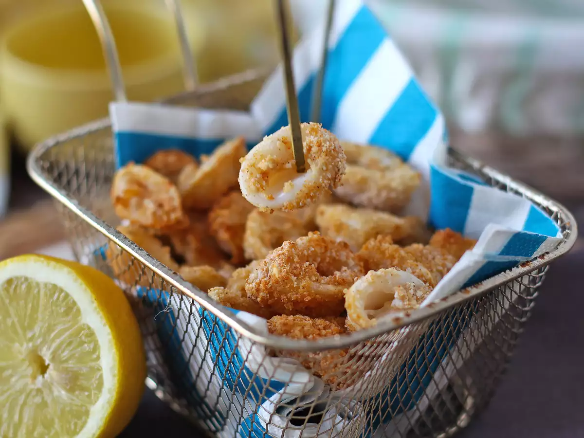 Křupavé a lehké kalamárové kroužky v horkovzdušné fritéze - foto 4