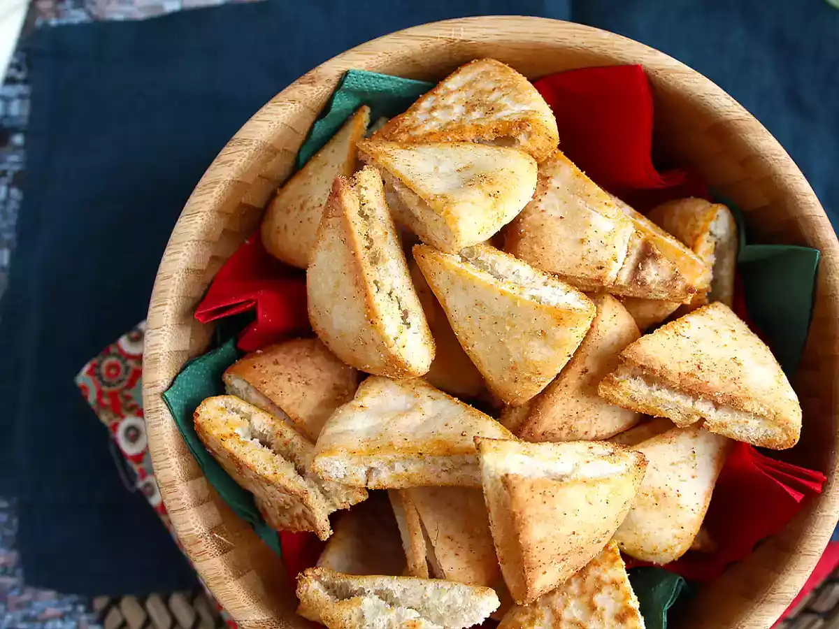 Křupky z pita chleba - rychlý recept