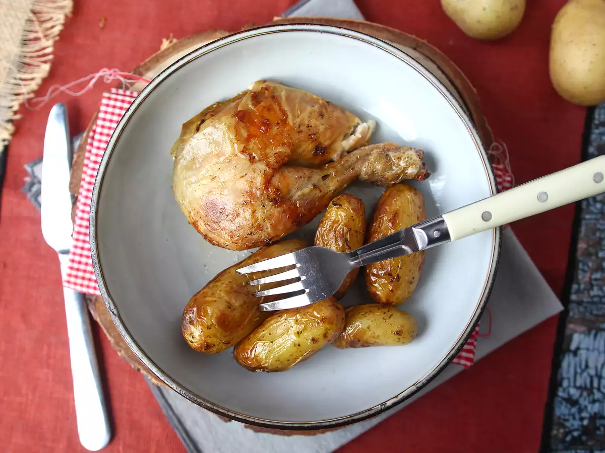 Kuře pečené v horkovzdušné fritéze Moulinex Multicook&Fry: křupavé a šťavnaté - foto 2