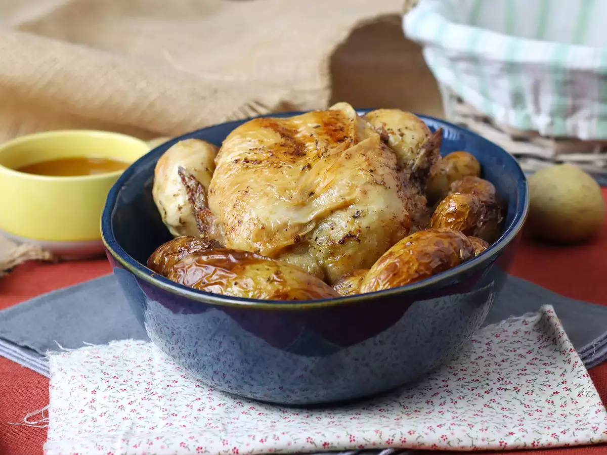 Kuře pečené v horkovzdušné fritéze Moulinex Multicook&Fry: křupavé a šťavnaté - foto 5