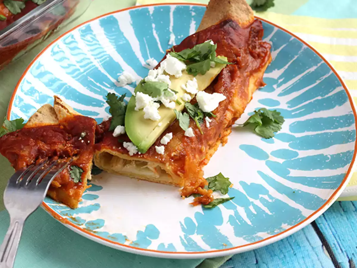 Kuřecí enchilady s chilli omáčkou - foto 4