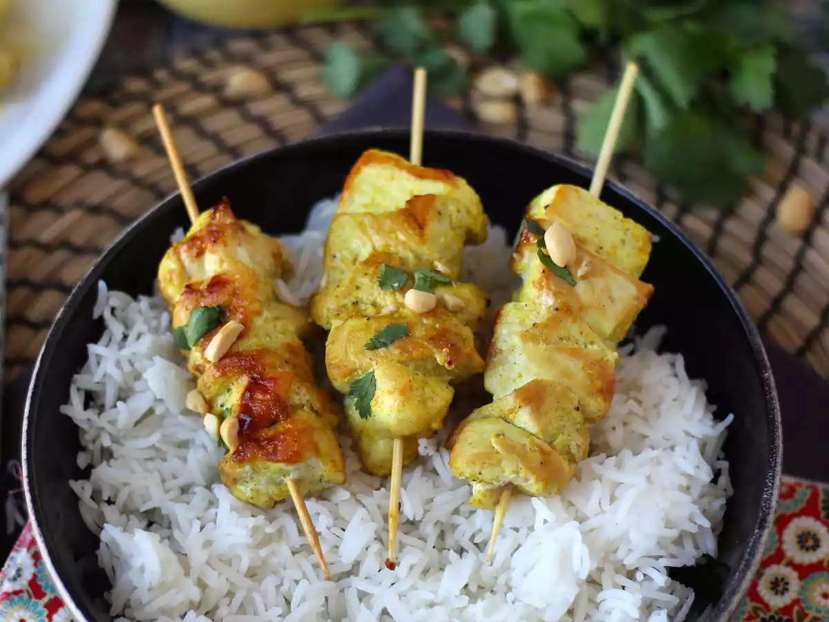 Kuřecí kebab s omáčkou satay, kulinářská cesta do Asie! - foto 5