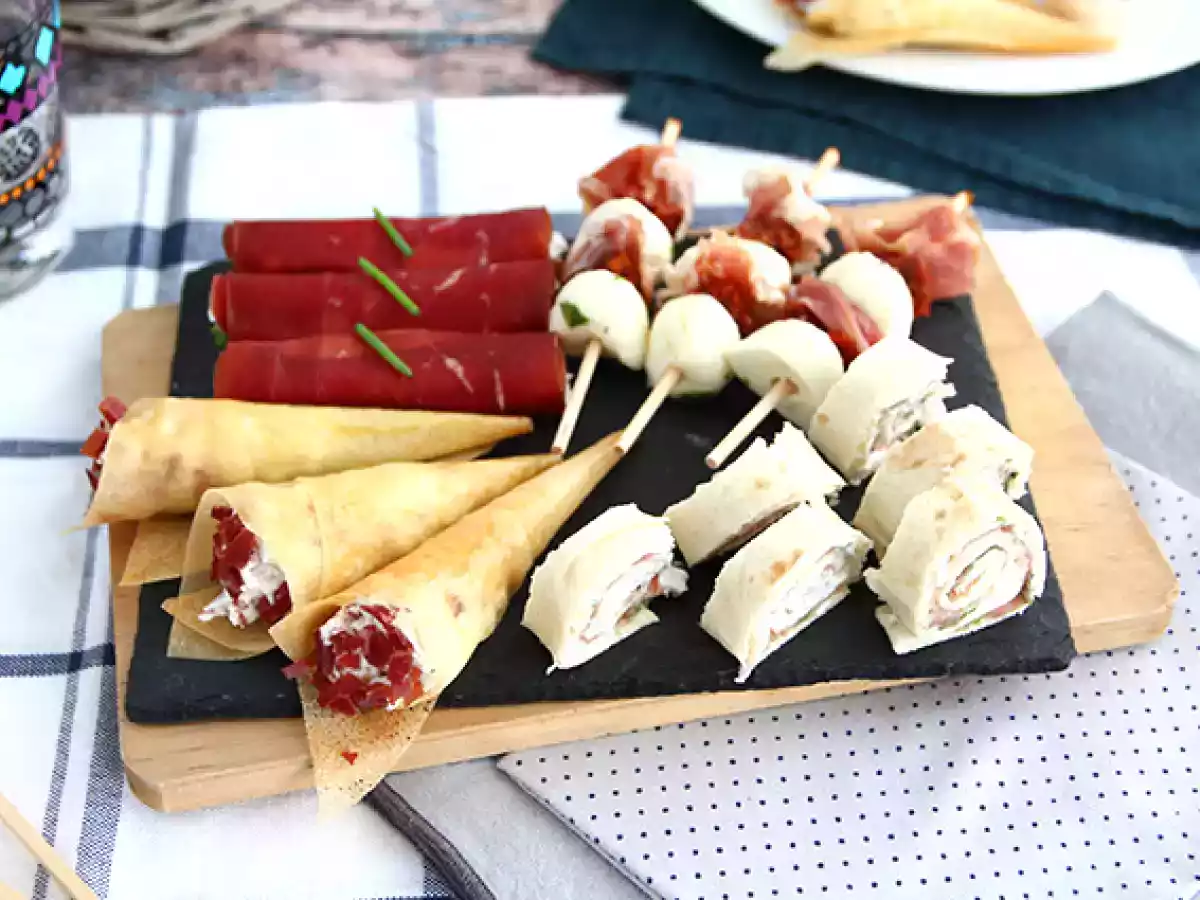 Kvarteto aperitivů se sušeným masem