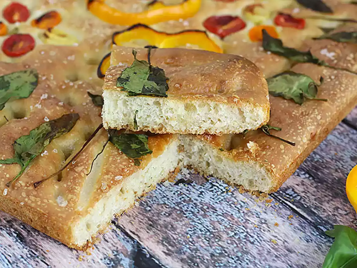 Květy focaccia - focaccia art