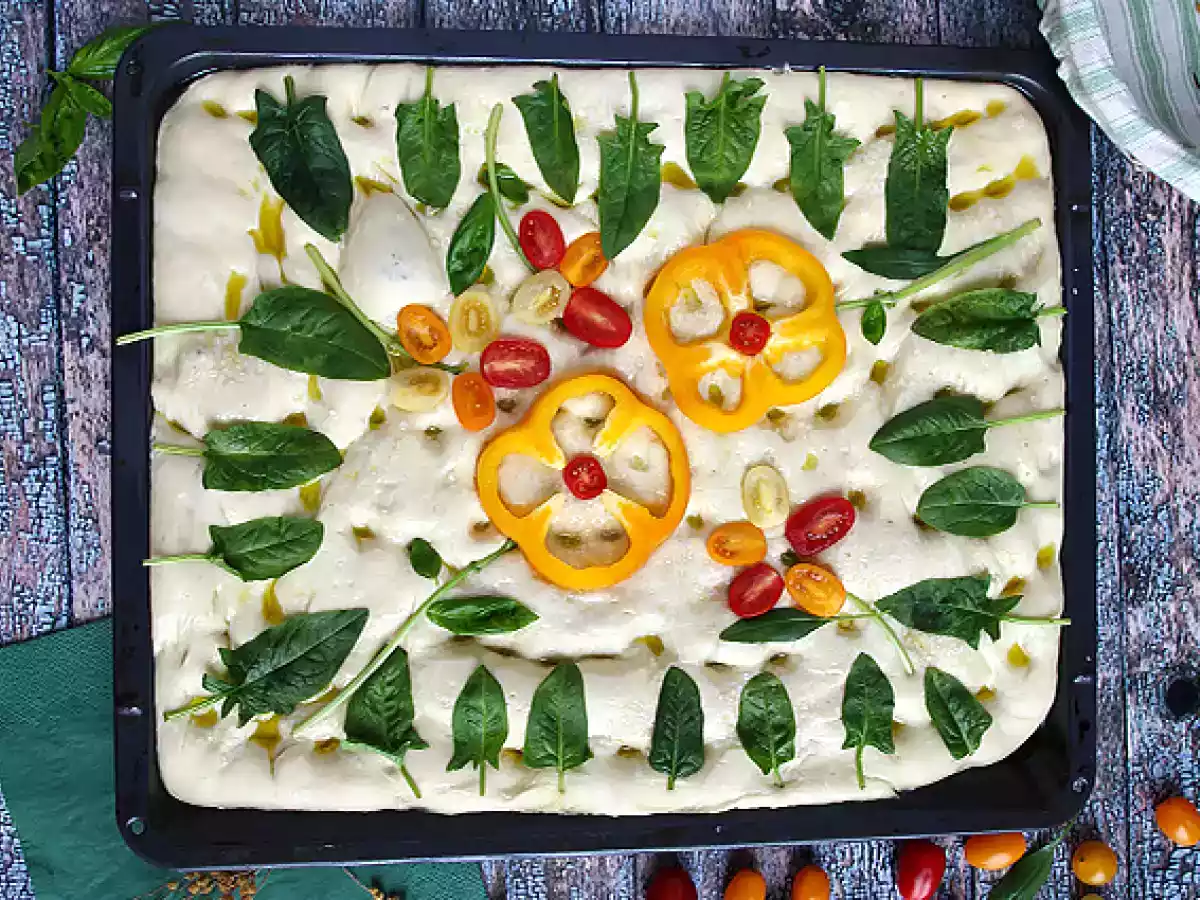 Květy focaccia - focaccia art - foto 2