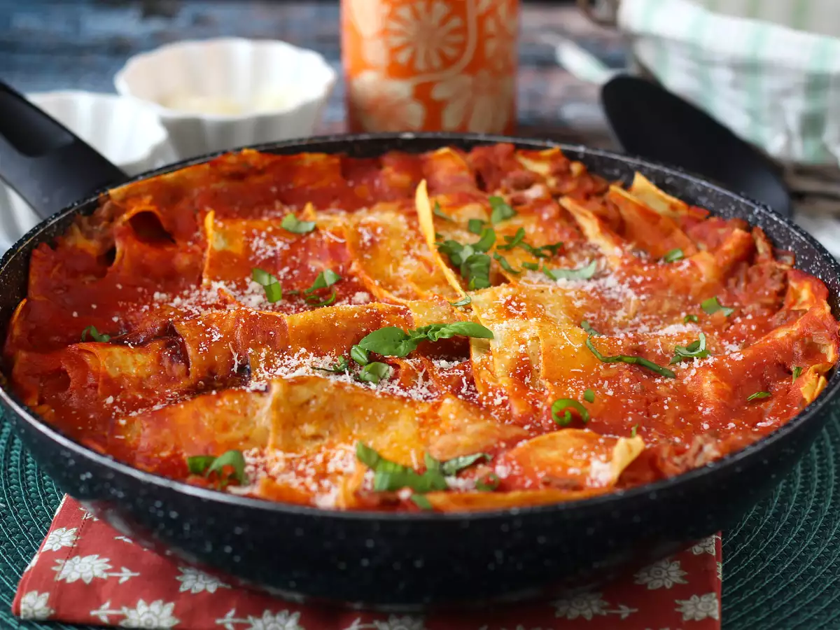 Lasagne alla bolognese z pánve - foto 2