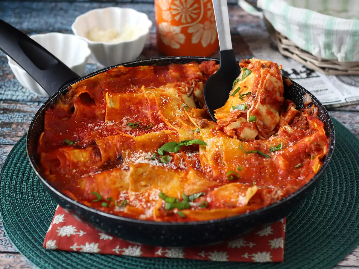 Lasagne alla bolognese z pánve - foto 6