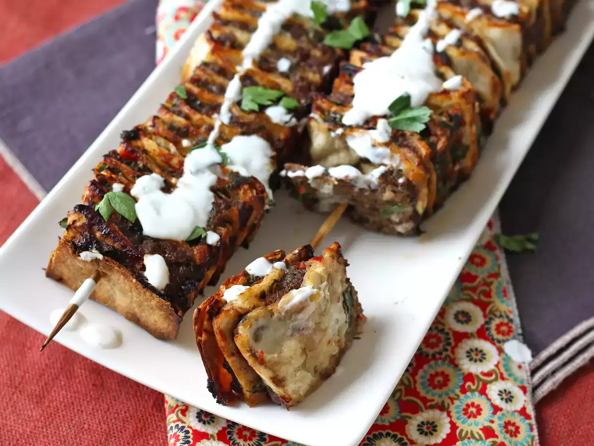 Lavash kebab s tortillami, slavný snadný kebab pečený v troubě! - foto 6