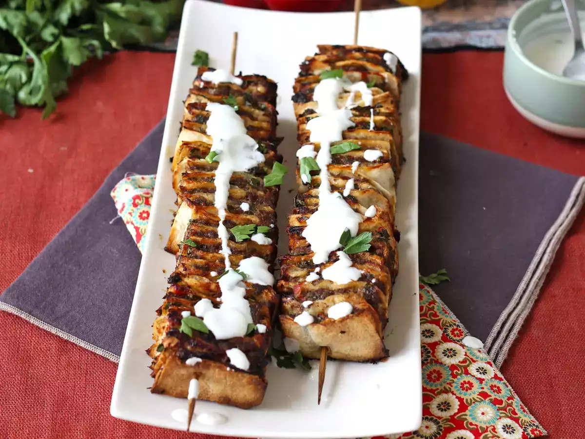 Lavash kebab s tortillami, slavný snadný kebab pečený v troubě! - foto 7