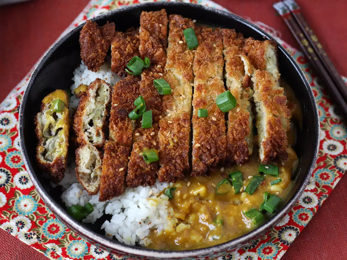 Lilek v panko strouhance ve stylu japonského katsu kari – vegetariánský recept - foto 8