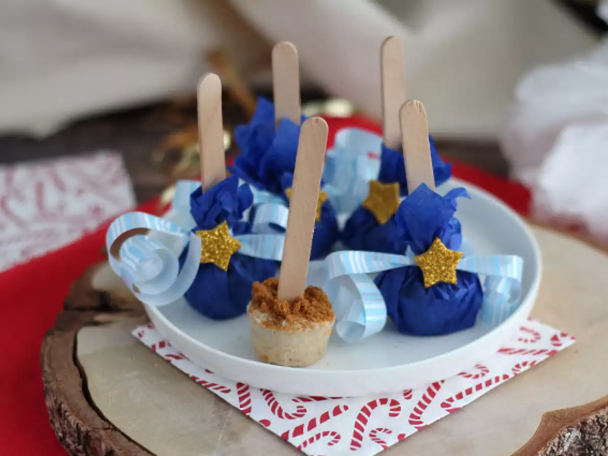 Lízátka do horké čokolády z bílé čokolády a sušenek speculoos - foto 3