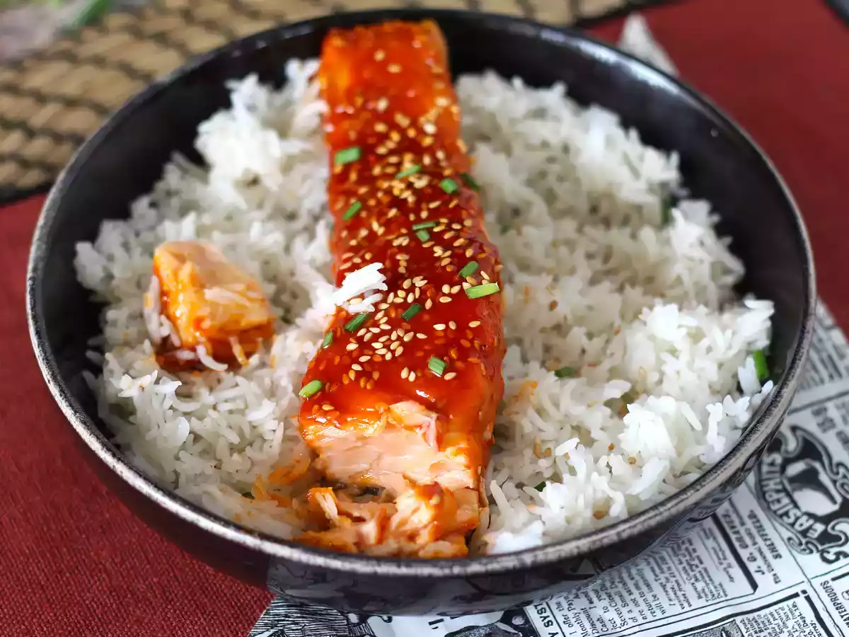Losos na korejský způsob s omáčkou gochujang připravený za 8 minut - foto 2