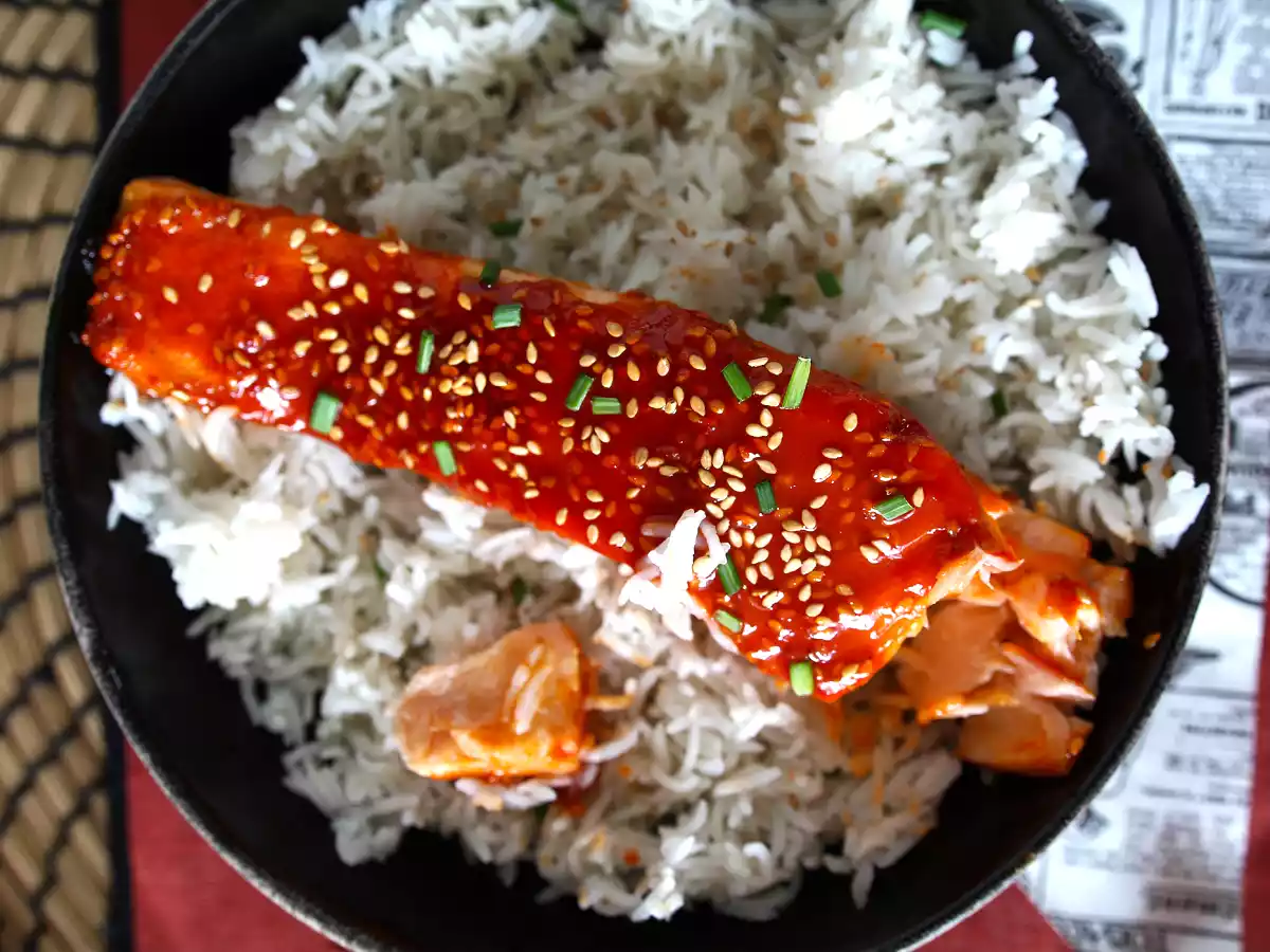 Losos na korejský způsob s omáčkou gochujang připravený za 8 minut - foto 4