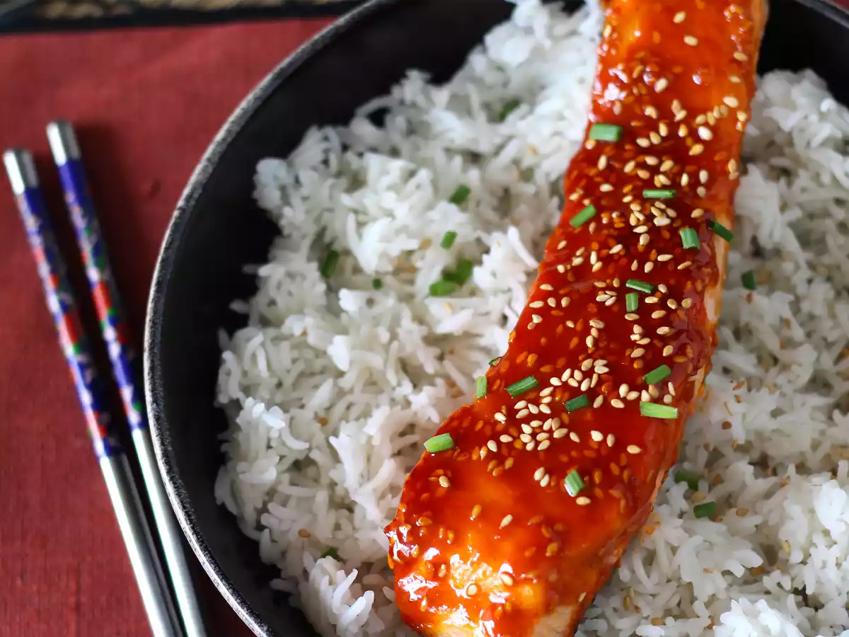 Losos na korejský způsob s omáčkou gochujang připravený za 8 minut - foto 5
