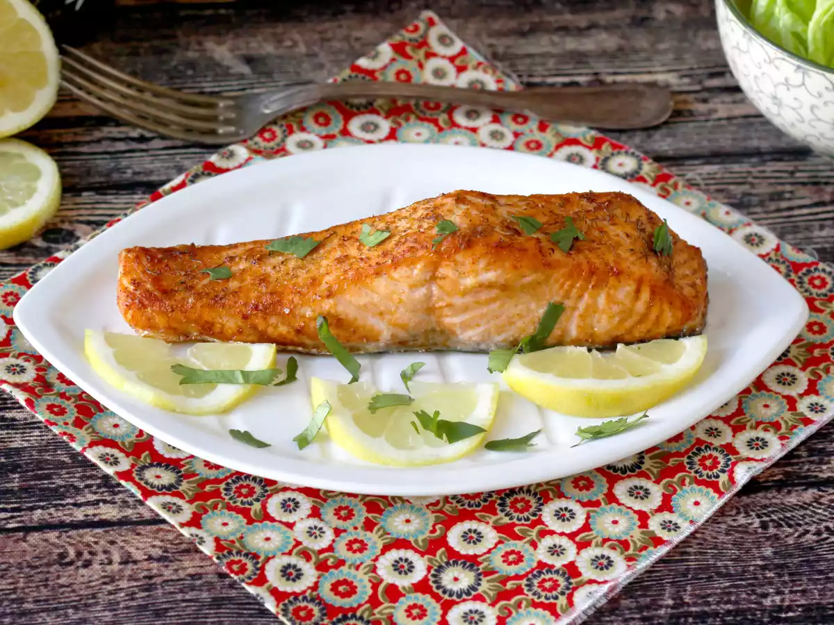 Losos ve fritéze: zdravý a chutný