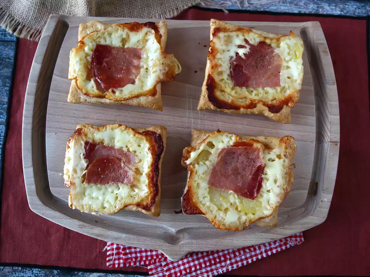 Malé tartes tatin s příchutí raclette, v jednotlivých porcích - foto 6