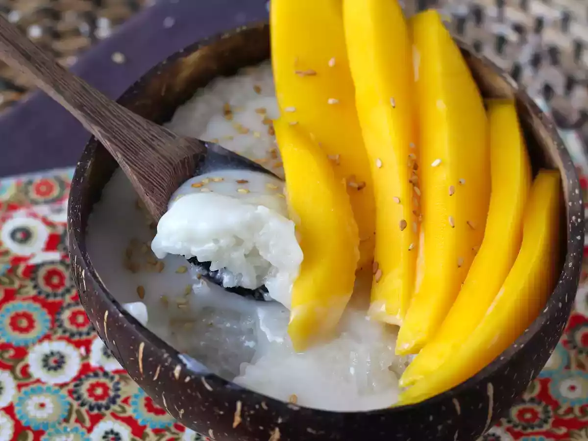 Mango sticky rice, super uklidňující thajský dezert - foto 3