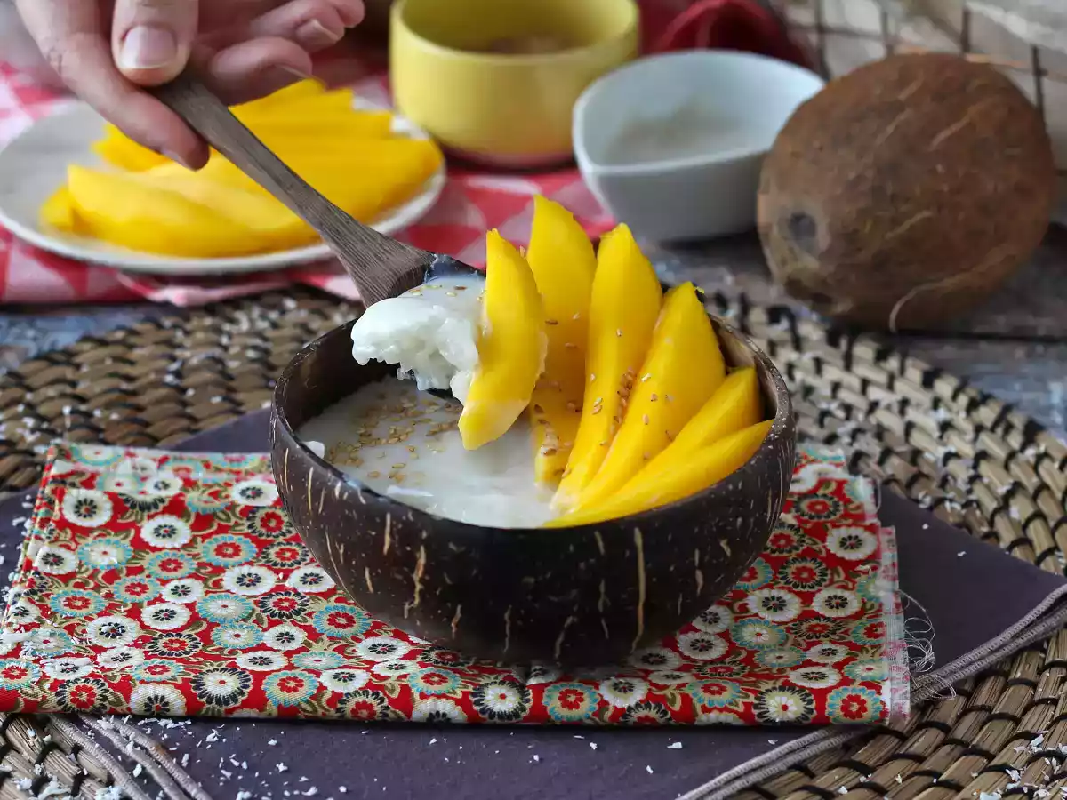 Mango sticky rice, super uklidňující thajský dezert - foto 7