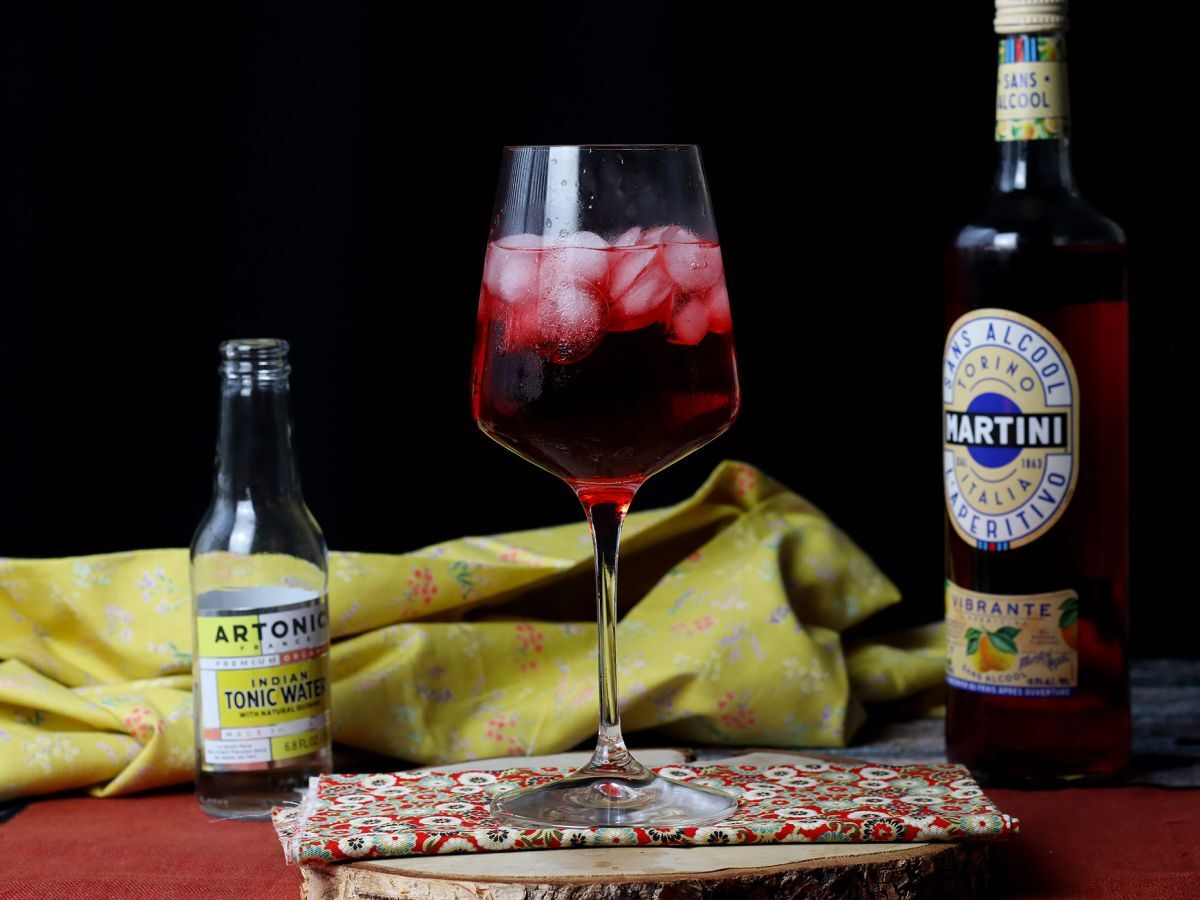 Martini tonic bez alkoholu, svěží ovocný koktejl!