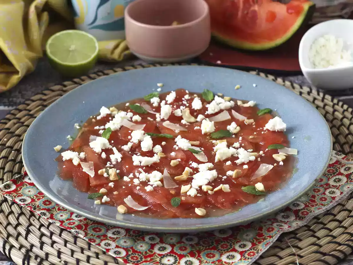 Melounové carpaccio: osvěžující letní předkrm