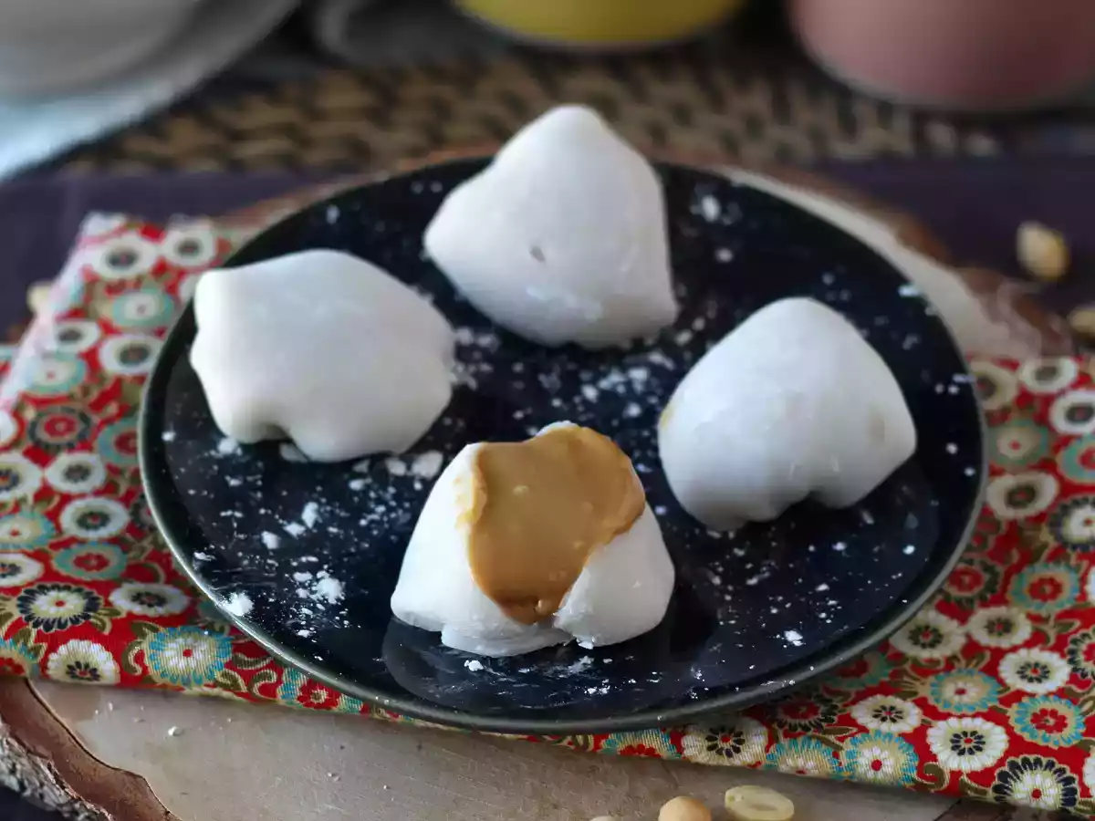 Mochi s arašídovým máslem