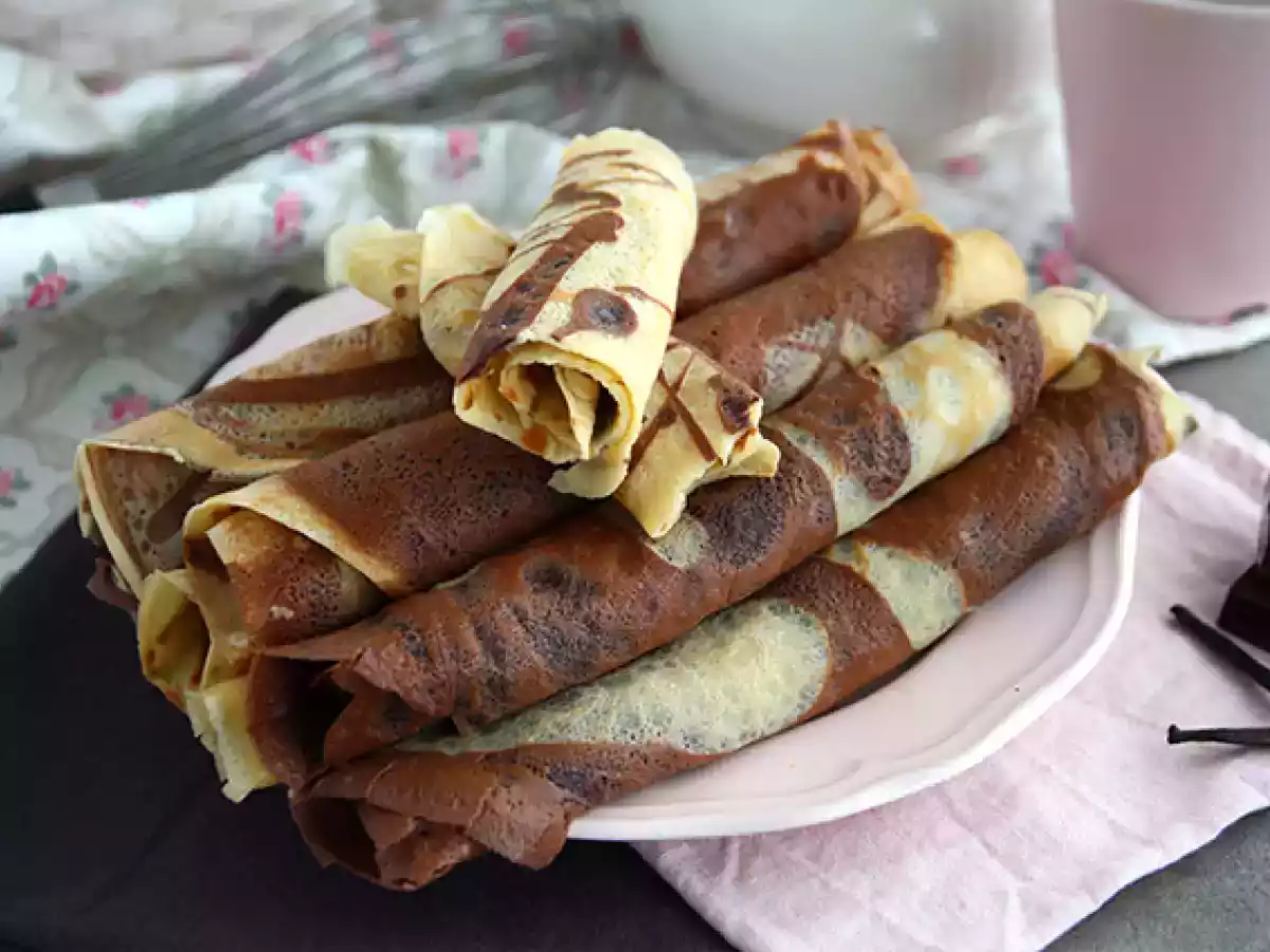 Mramorované palačinky s vanilkou a čokoládou - foto 4
