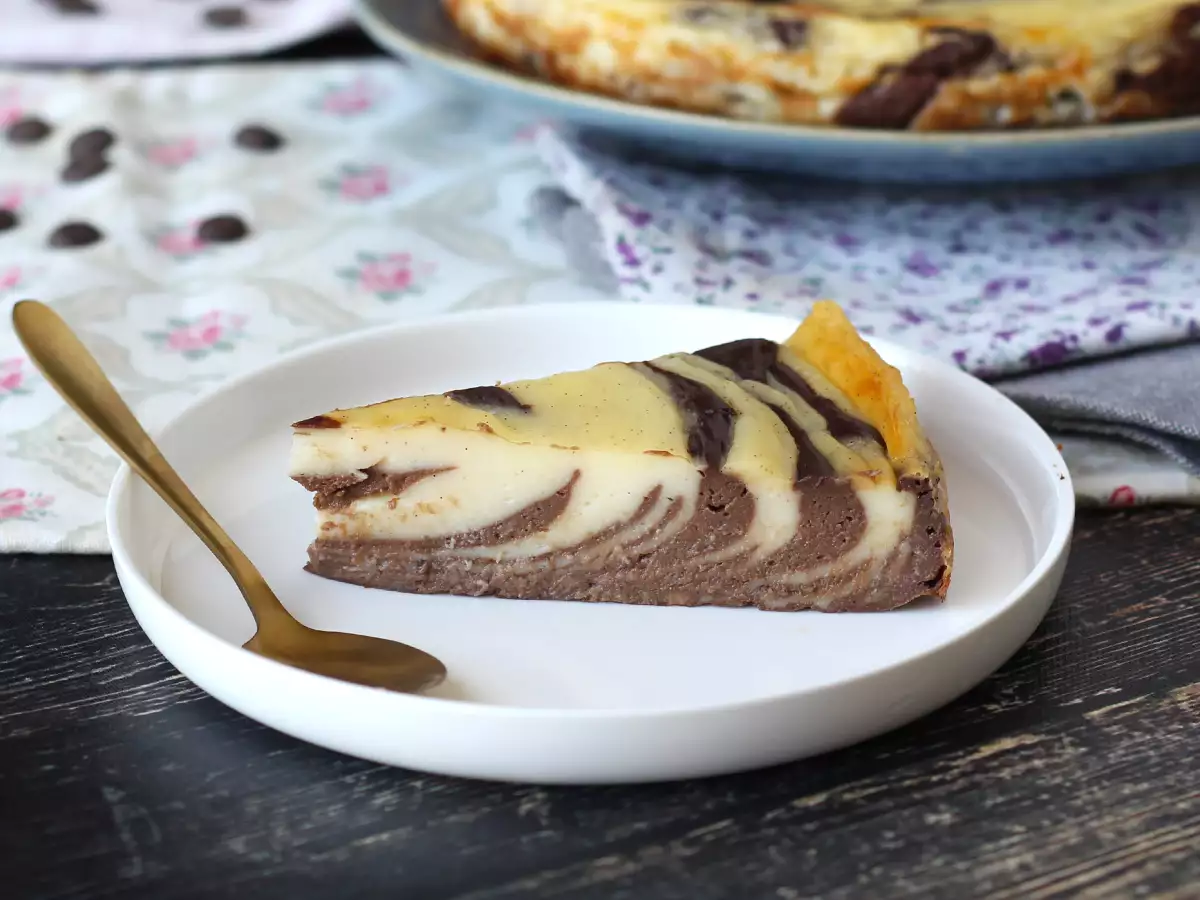 Mramorovaný flan bez těsta, velmi snadná příprava pro zaručený wow efekt.