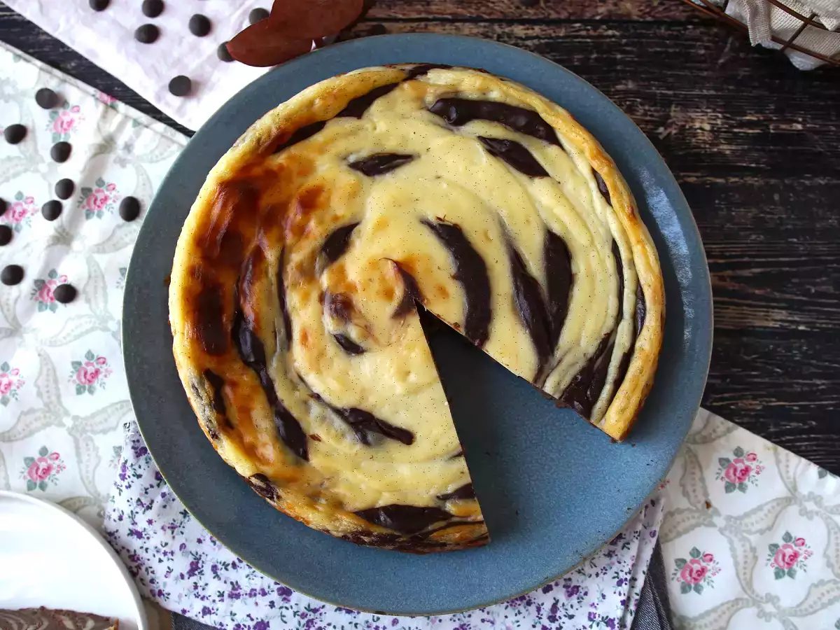 Mramorovaný flan bez těsta, velmi snadná příprava pro zaručený wow efekt. - foto 6