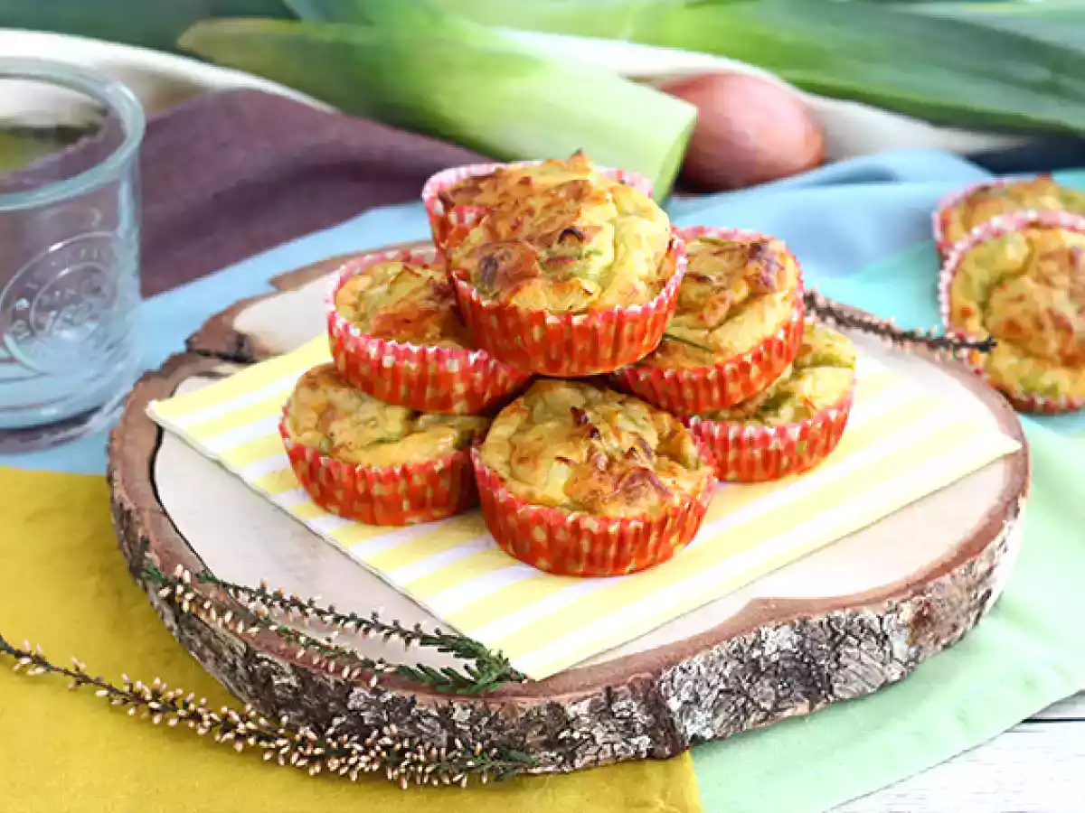 Muffiny s pórkovým fondue