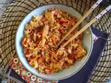 Nasi goreng, indonéský pokrm z rýže, foto 3