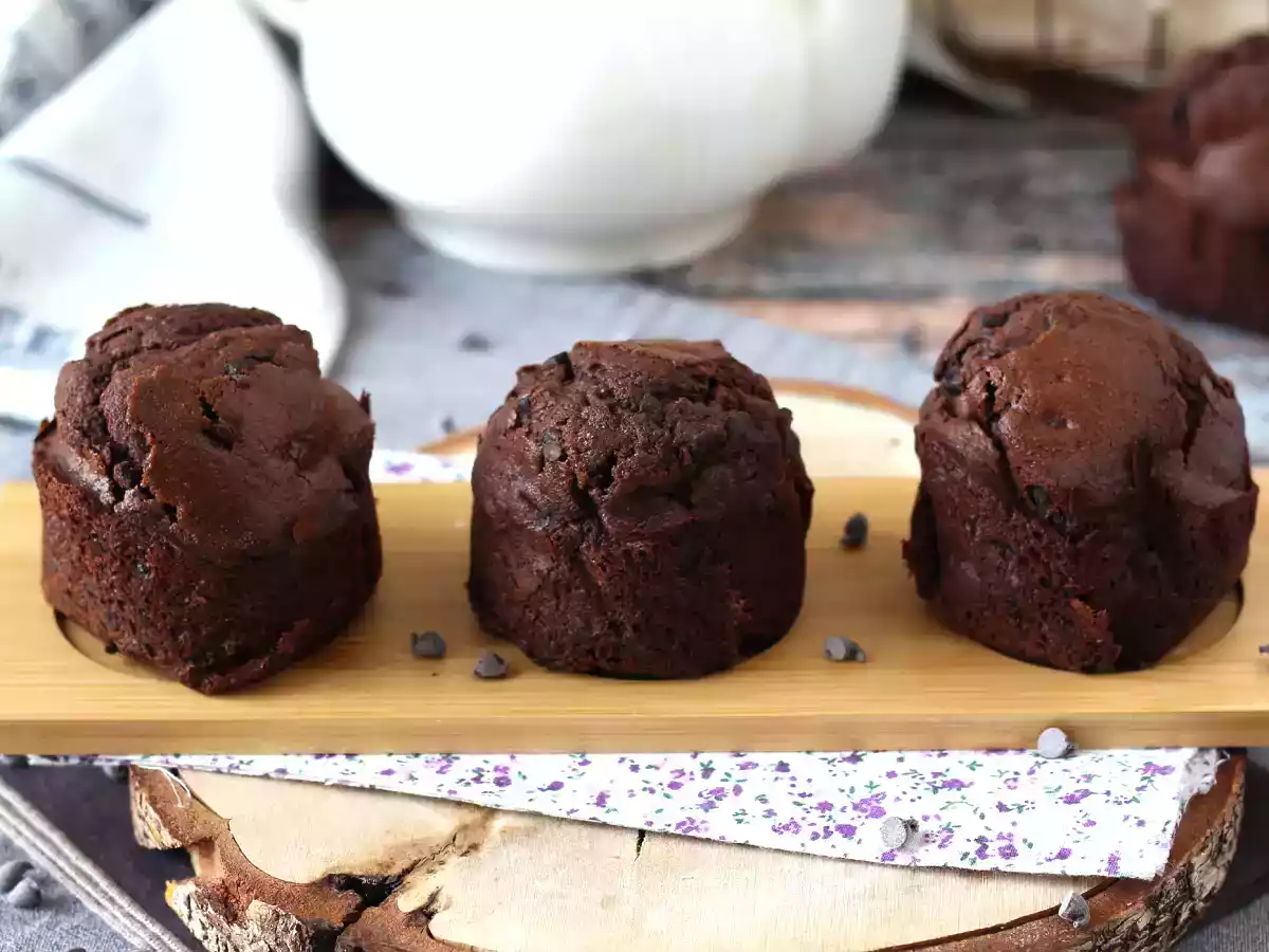 Nejlepší čokoládové muffiny: obrovské a dobře vlhké