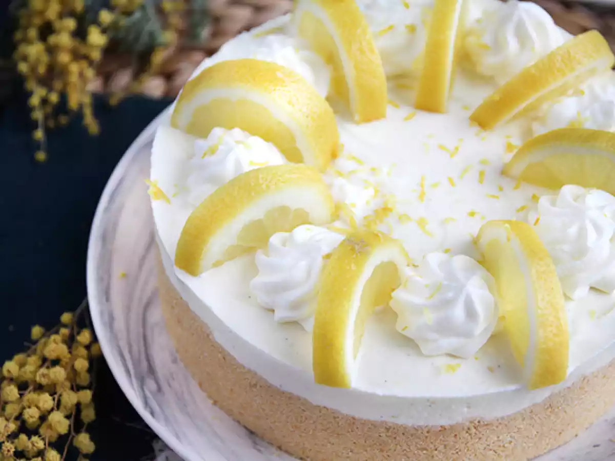 Nepečený citronový cheesecake