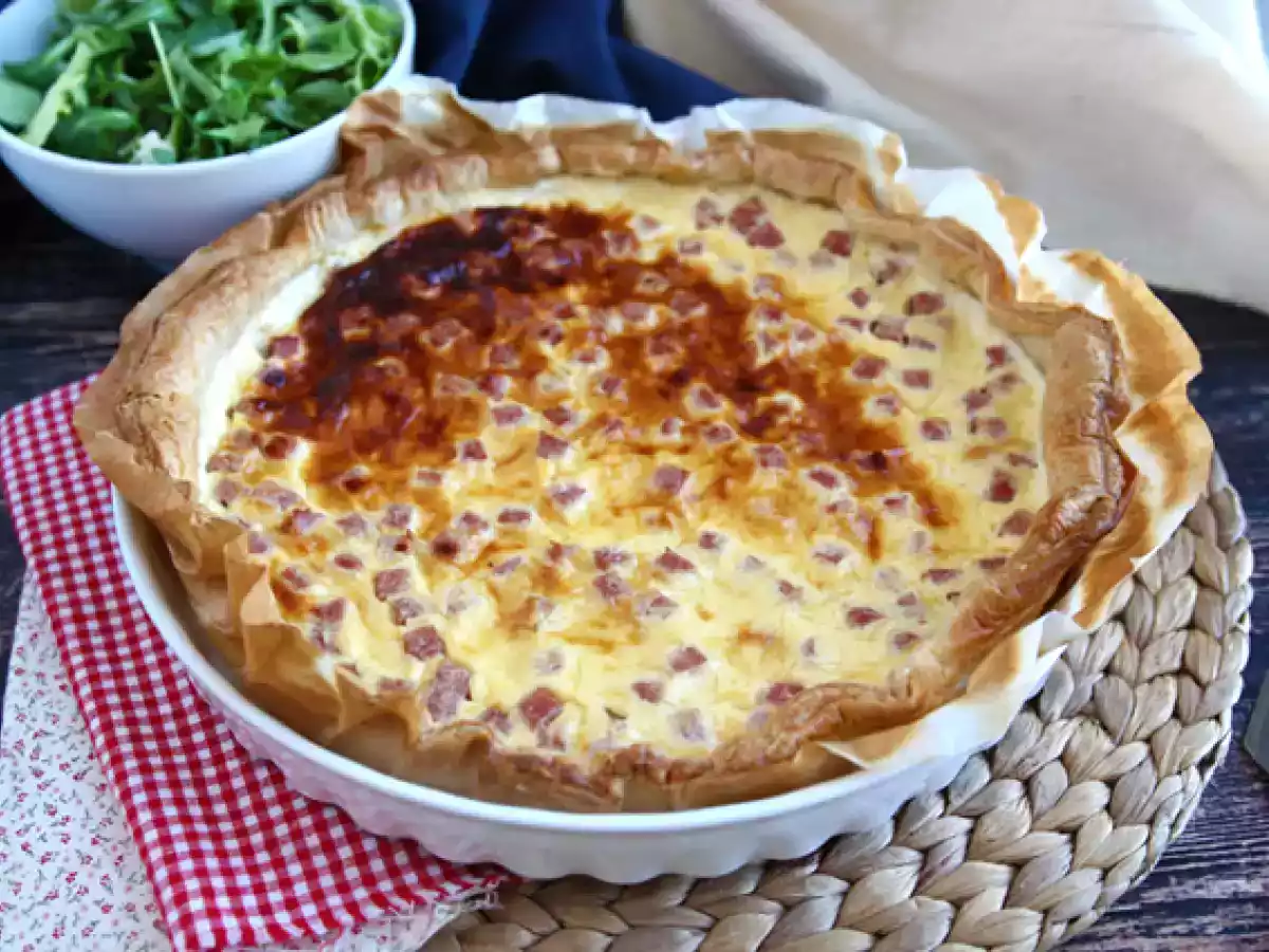 Nízkotučný quiche se šunkou, sýrem a jogurtem!
