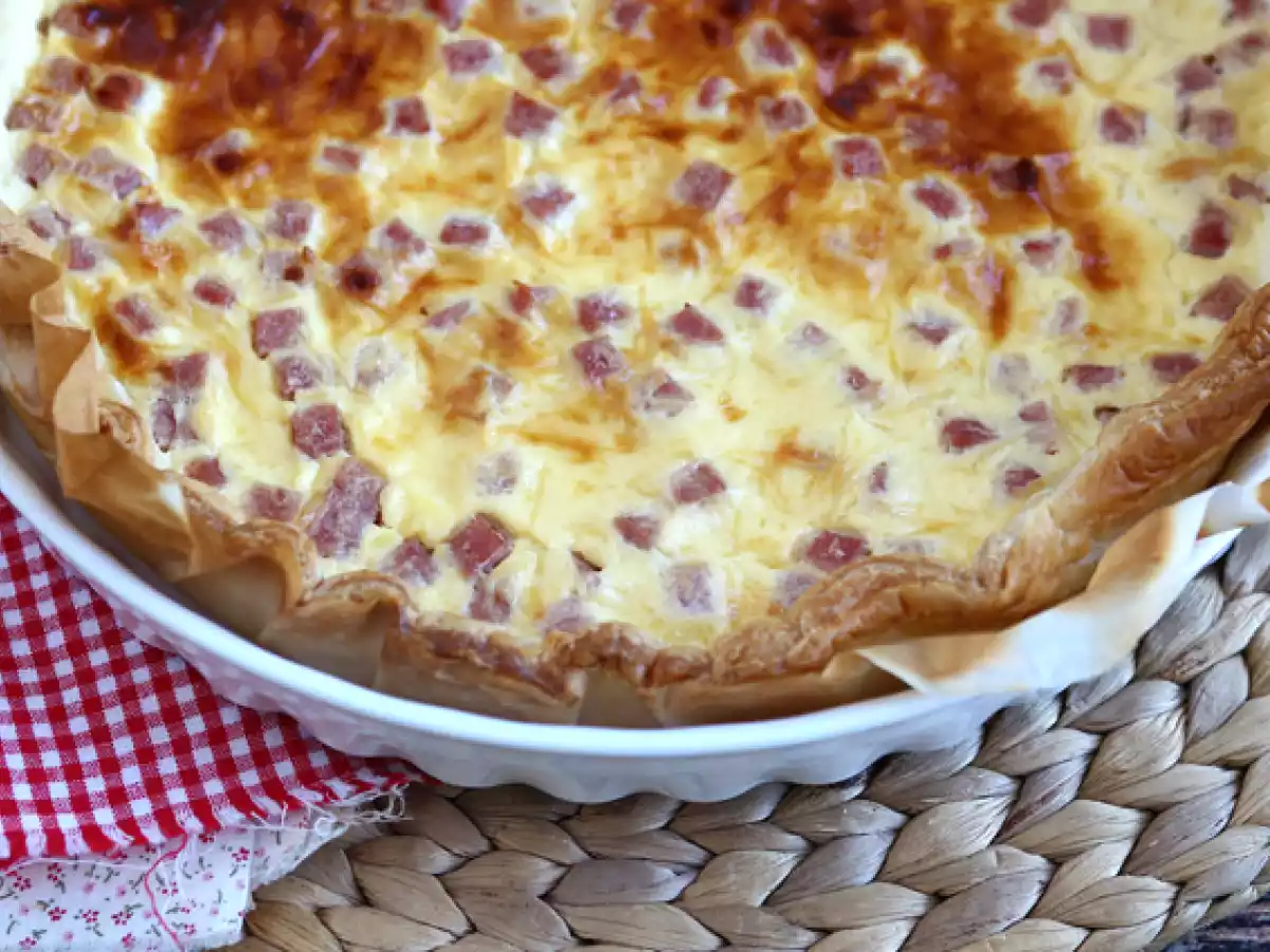 Nízkotučný quiche se šunkou, sýrem a jogurtem! - foto 4