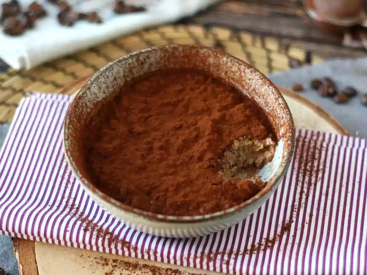 Ovesné vločky na noc s příchutí tiramisu, dokonalá snídaně s kávou a kakaem! - foto 4
