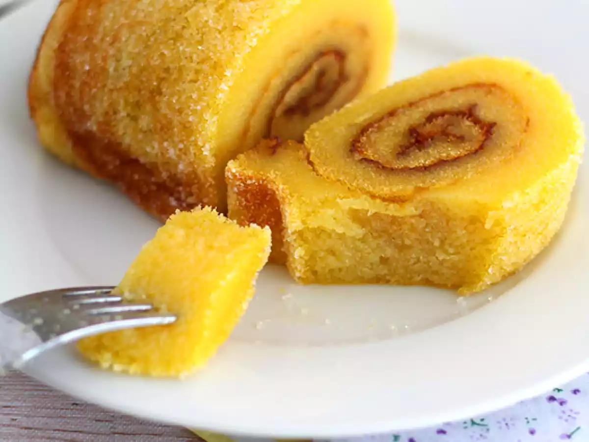 Portugalský pomerančový rolovaný koláč - Torta de laranja - foto 4