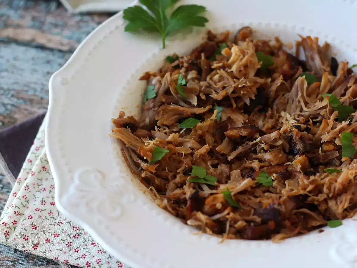 Pulled pork neboli trhané vepřové maso v horkovzdušné fritéze - foto 3