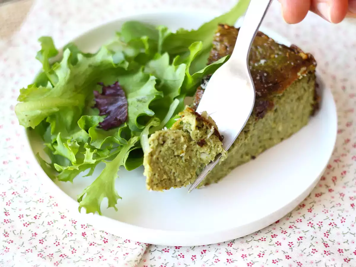Quiche bez těsta se špenátem a gouda sýrem