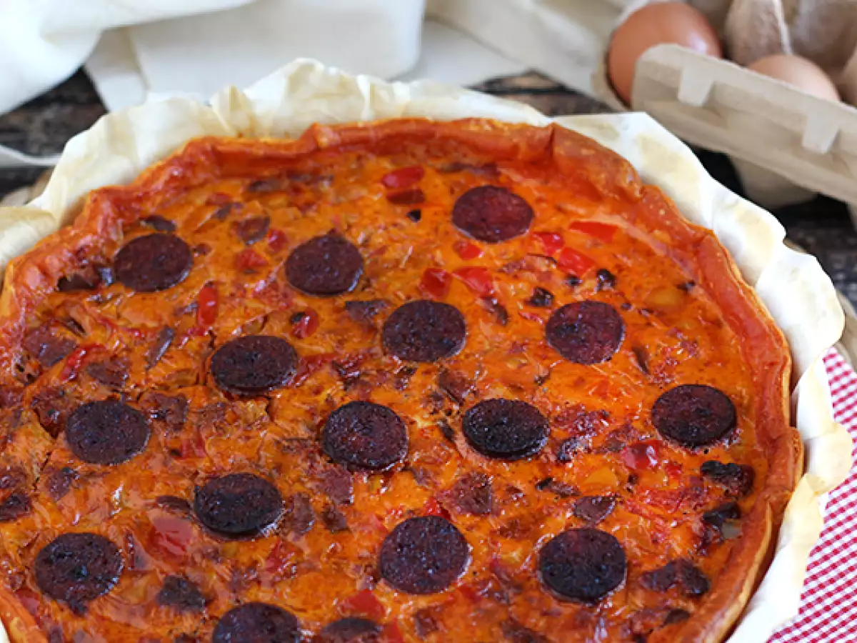 Quiche s paprikami a chorizem - foto 2